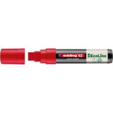 Marker cu vopsea pe baza de apa Edding Ecoline 52, corp din plastic reciclat, varf tesit, 4-15 mm, rosu