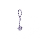 Jucarie funie cu minge, violet, Justin, 6 cm/60 cm
