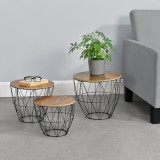 Cosuri living Padua EA set 3 buc masuri diferite cu blat detasabil [en.casa] HausGarden Leisure