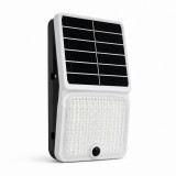 Lampă Solară de Perete pentru Exterior, cu Panou Integrat, Alb-Negru