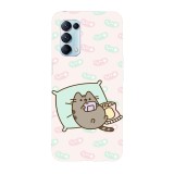 Husa compatibila cu Oppo A54 5G, Viceversa, model Lets play some games Pusheen, Silicon, TPU, Transparent, Carcasa