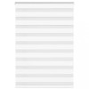 Jaluzea tip zebra alb lățime țesătură 95,9 cm poliester