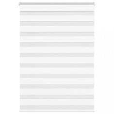 vidaXL Jaluzea tip zebra alb lățime țesătură 100,9 cm poliester