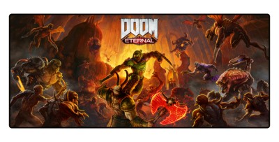 Keyboard Mat Mousepad Doom Eternal Slayer 80 cm x 35 cm foto