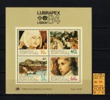 Portugalia, 1984 | Expo LUBRAPEX &#039;84 - Picturi din Galeria Naţională | MNH | aph, Arta, Nestampilat