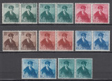 RO-174=ROMANIA 1940=CAROL II cu pelerina,Serie perechi de 8 timbre,MNH(**), Nestampilat