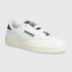 Reebok Classic sneakers din piele Club C 85 culoarea alb, 100074163