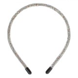 Coroniță Păr Dama, Cilindrică, Strass Alb