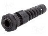 Presetupa poliamida, M12, IP66, IP68, ALPHA WIRE - PMS12 BK080