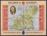 Guernsey 1987 - A 200-a aniversare a hărții insulei Guernsey realizat de Ducele de Richmond, Colita, MNH