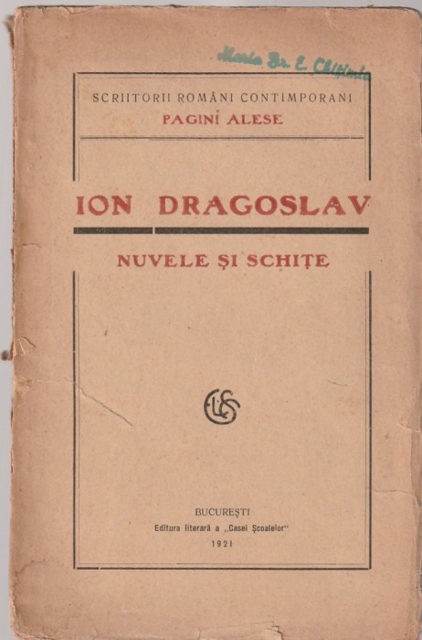 ION DRAGOSLAV - NUVELE SI SHITE ( 1921 )