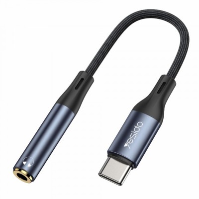 Adaptor Audio USB-C - 3.5mm Yesido YAU38, Negru foto