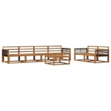 vidaXL Set de canapele de exterior 7 pcs natural Lemn Solid de Acacia 3382362