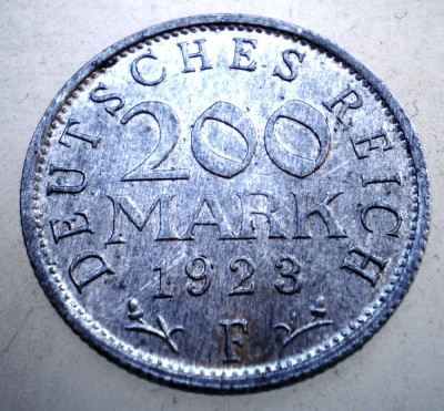 7.743 GERMANIA WEIMAR 200 MARK 1923 F foto