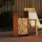 VidaXL Suport pentru lemne de foc 40x30x80 cm Oțel pentru intemperii