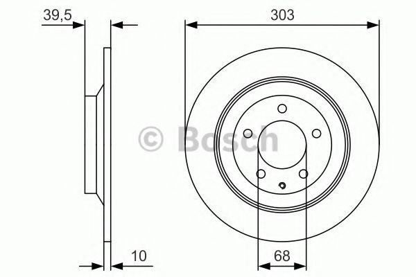 Disc frana MAZDA CX-5 (KE, GH) (2011 - 2016) BOSCH 0 986 479 V04