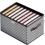 Cutie De Depozitare, Pentru Haine, Lenjerie, Sosete Si Sutiene, Material Textil, 9 Compartimente, 44x30x20 cm, Culoare Alb-Negru