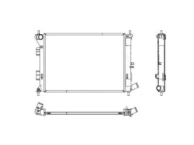 Radiator racire Hyundai I30 (GD), 12.2011-12.2016, motor 1.6, 88/99 kw, benzina, cutie automata, cu/fara AC, tip Halla 550x397x16 mm, tip Hella, alum foto