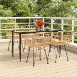 VidaXL Set mobilier de grădină, 5 piese, poliratan