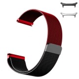 Curea otel, Milanese Loop Slim, compatibila cu Samsung Galaxy Watch Ultra2, Telescoape QR, 22mm, Black Wine