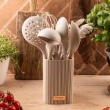 Set ustensile de bucatarie, 12 piese, silicon bej, Klausberg