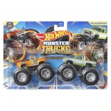 HOT WHEELS MONSTER TRUCK SET 2 MASINI SCARA 1 LA 64 HI-TAIL HAULER SI SILVERADO