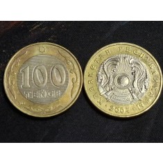 Kazakhstan 2004 - 100 tenge, circulata - bimetal