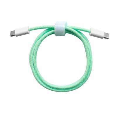Cablu de Date Universal, Flippy, Incarcare Rapida, Type-C to Type-C Compatibil cu Telefon sau Tableta, Cablu de Incarcare Impletit din Nailon, 1 m, Ve foto