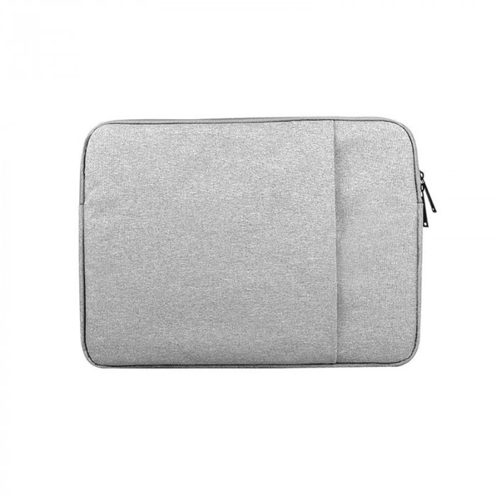 Husa Edman pentru laptop/macbook cu interior catifelat, 15&quot; inch, 38x26.5x2.5cm, gri