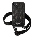 Karl Lagerfeld Husa Monogram Crossbody iPhone 14 Negru