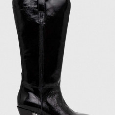 Vagabond Shoemakers ghete de piele ALINA femei, culoarea negru, cu toc drept, 5321.060.20