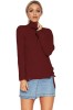 BL1001-81 Pulover tricotat, cu spect reiat, guler inalt si snur pe laterale, XL