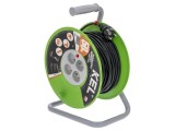 Prelungitor alimentare KEL 3x1mm2 50m cu 4 prize PVC negru