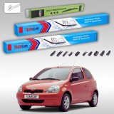 Cumpara ieftin Ștergătoare Toyota Yaris P1 Hatchback Japan 1999-2005 | Set Față și Spate Flat Premium &ndash; TeamCar&reg;