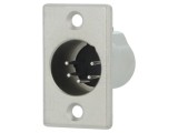 Soclu XLR 5 PIN tată drept argintat
