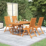 vidaXL Set mobilier de grădină, 5 piese, lemn masiv de acacia, 150-200 cm 3079637
