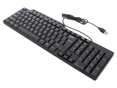 Tastatură Neagră USB Cablu 1,3m Layout US foto