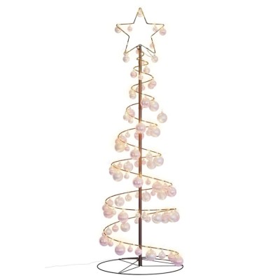 vidaXL Pom de Crăciun cu LED-uri 100 LED-uri alb cald 150 cm 3318563 foto