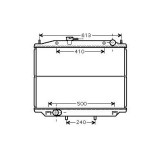 Radiator racire Nissan Terrano, 05.2002-09.2007, motor 3.0 TD, 113 kw, diesel, cutie manuala, cu/fara AC, 655x500x23 mm, aluminiu/plastic,