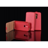 Husa iPhone 7 Plus (5.5 inch) Slim Flip Flexi, Protectie Integrala, Piele Ecologica, Rosu