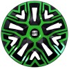 Set 4 Capace Roti 15 inchi (R15), Best Verde-Negru, Compatibile Cu Seat