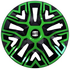 Set 4 Capace Roti 15 inchi (R15), Best Verde-Negru, Compatibile Cu Seat