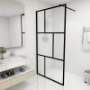 Gossi paravan de dus walk-in, negru, 100x195 cm, sticla securizata