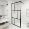 Gossi paravan de dus walk-in, negru, 100x195 cm, sticla securizata