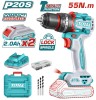 TOTAL - MASINA DE GAURIT CU PERCUTIE - 20V - 2.0AH LI-ION (INCLUDE 2 ACUMULATORI + 1 INCARCATOR) PowerTool TopQuality
