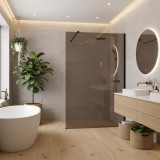 Paravan de dus Rea Flexi Brown / Black 120