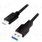 Cablu USB 3.2 A la C 2m 5Gbps 15W 3A 5V LOGILINK Negru