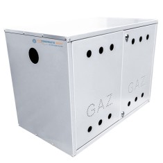Firida 50x70x40 cm, Proconstructo Group, cutie pentru contor de gaz si regulator, gri, din tabla, cu