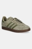 adidas Originals sneakers din piele &icirc;ntoarsă Gazelle culoarea verde, JR6288