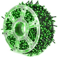 Instalatie pom Craciun, 240 becuri, 50 m, Verde